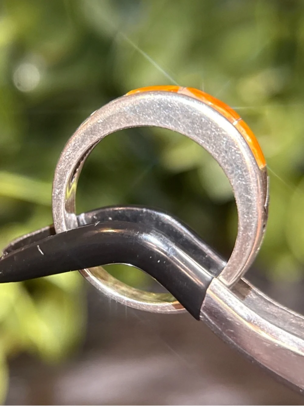 Sterling‎ Silver 925 Inlay Band Ring